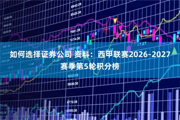 如何选择证券公司 资料：西甲联赛2026-2027赛季第5轮积分榜